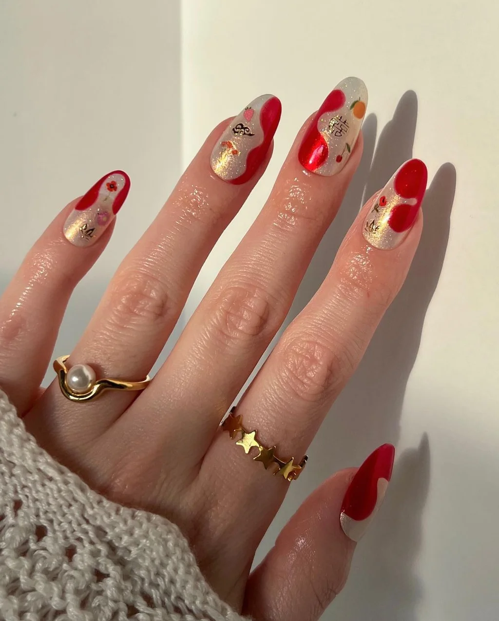 mẫu nail tết đơn giản