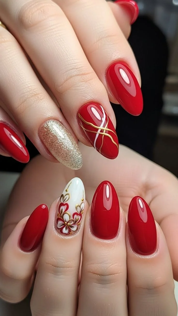 Các mẫu nail đón Tết