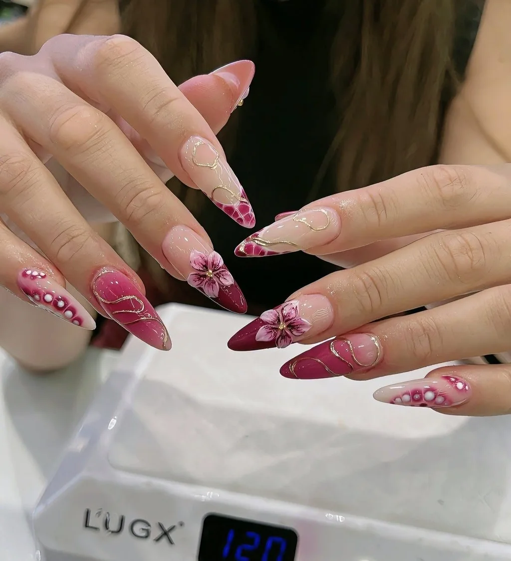 mẫu nail Tết