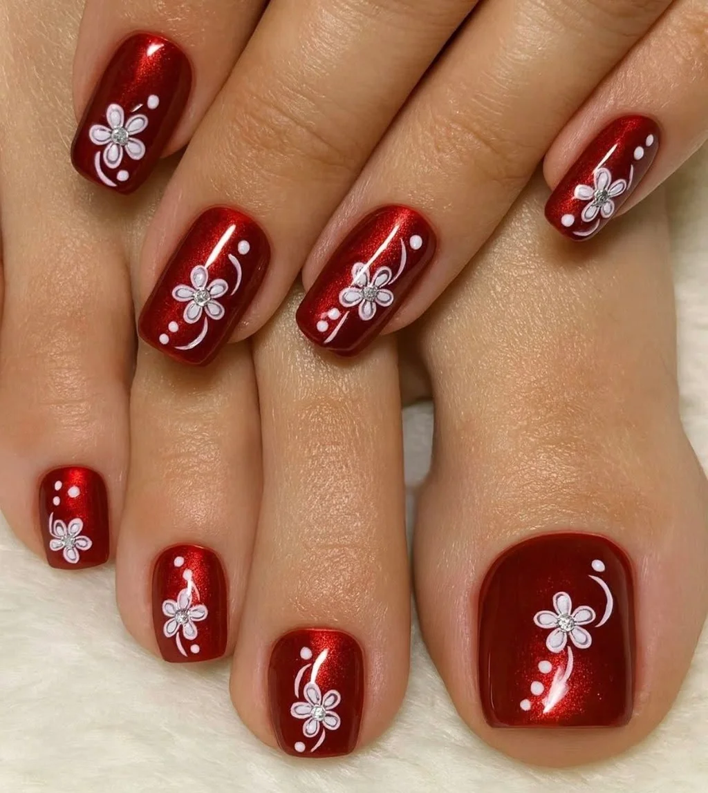 nail chân tết