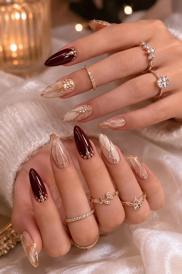 mẫu móng tay Tết