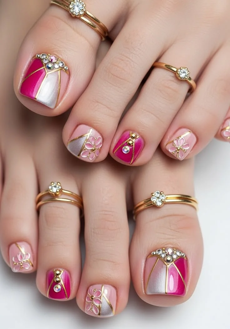 nail chân tết