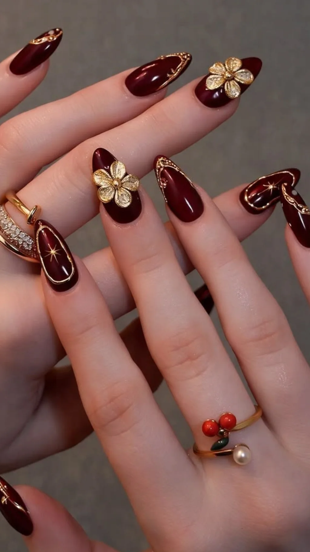 mẫu nail Tết