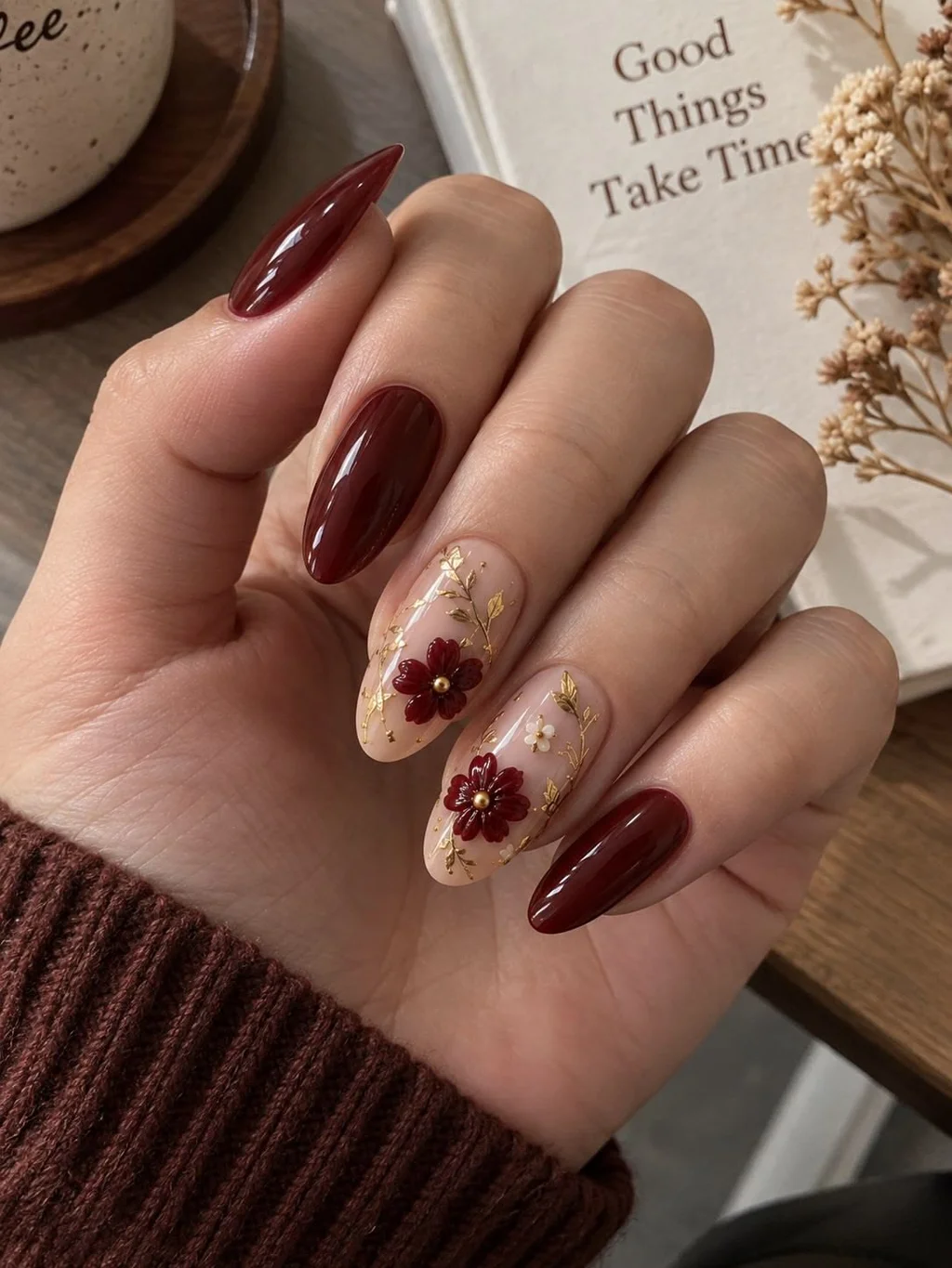 Màu nail Tết cho da ngăm