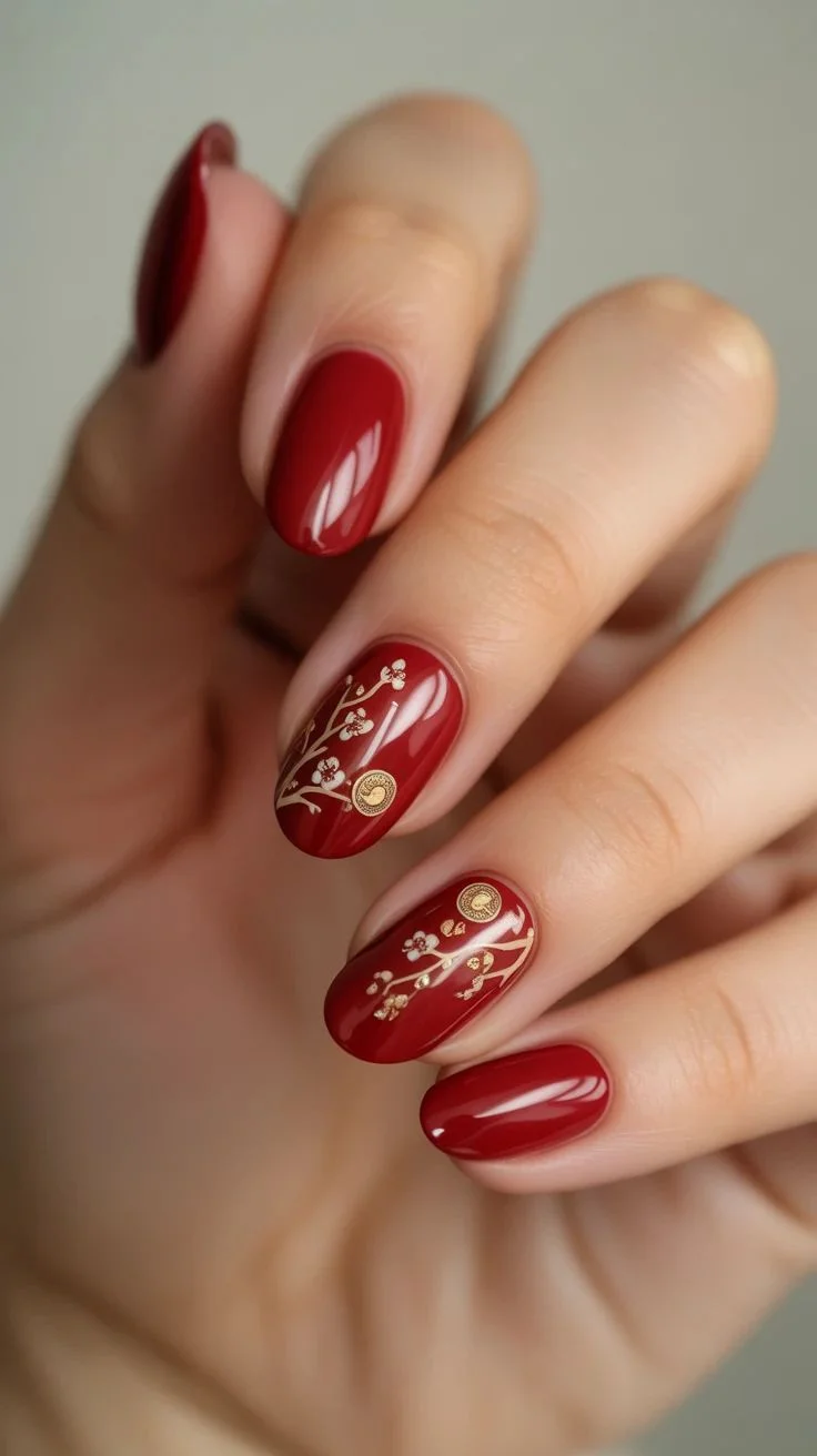 mẫu nail Tết