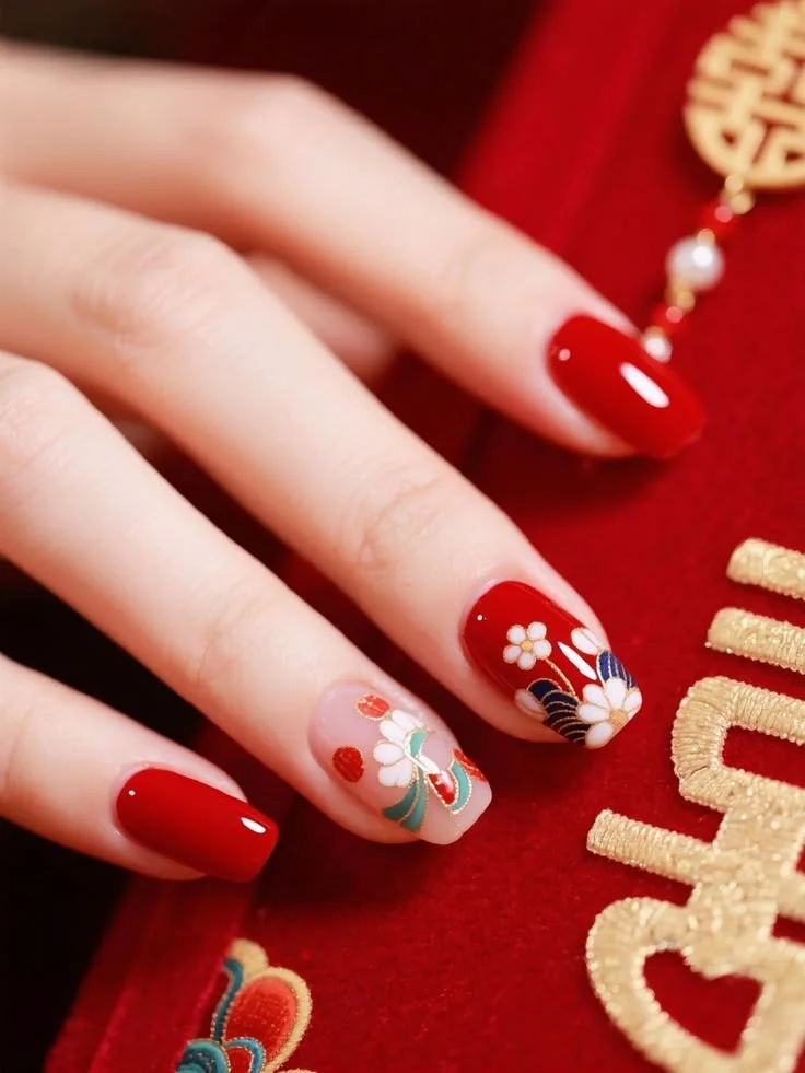 các mẫu nail ngày Tết