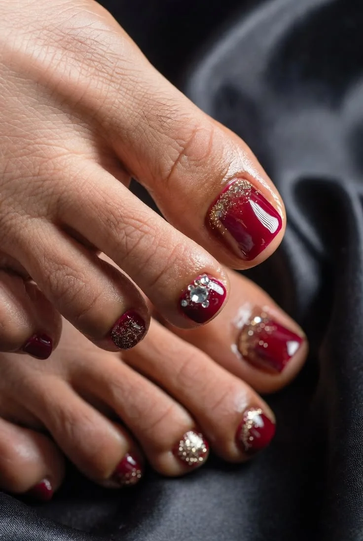 nail chân tết
