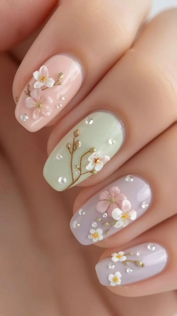 mẫu nail Tết